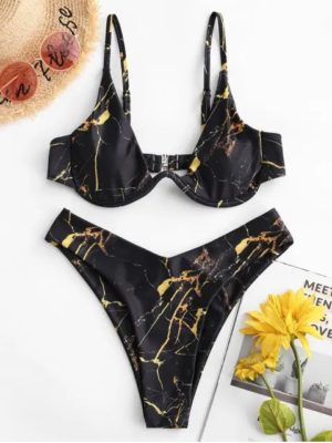 Bikini marmol negro