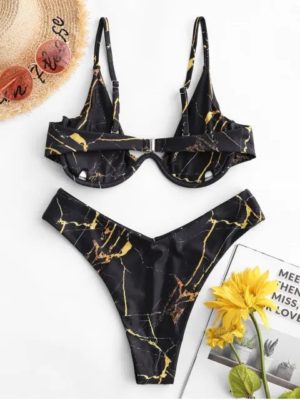 Bikini marmol negro
